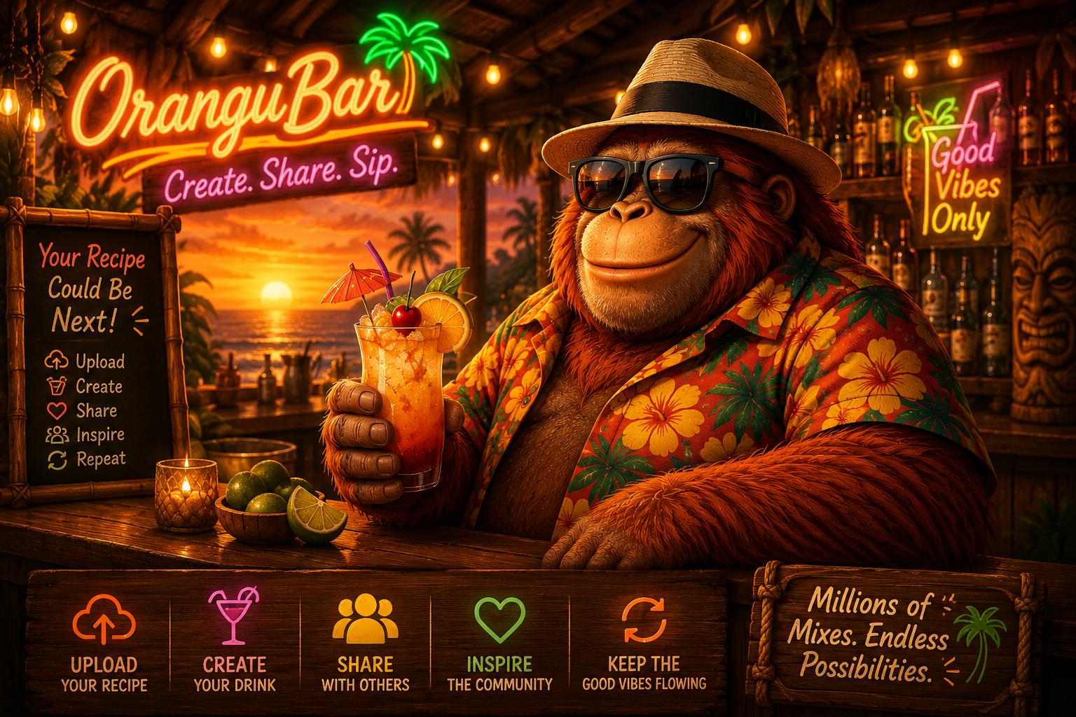 OranguBar — Create. Share. Sip.